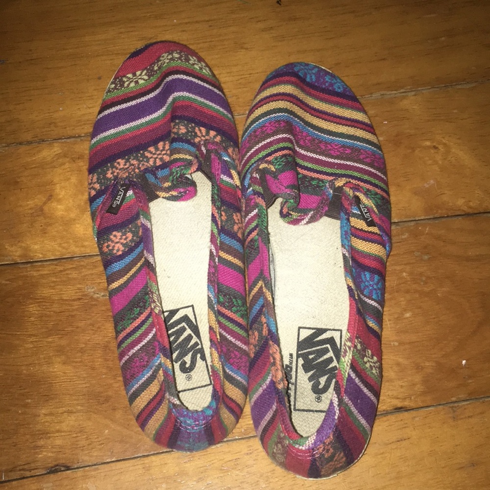 PATTERNED VANS SLIP ONS